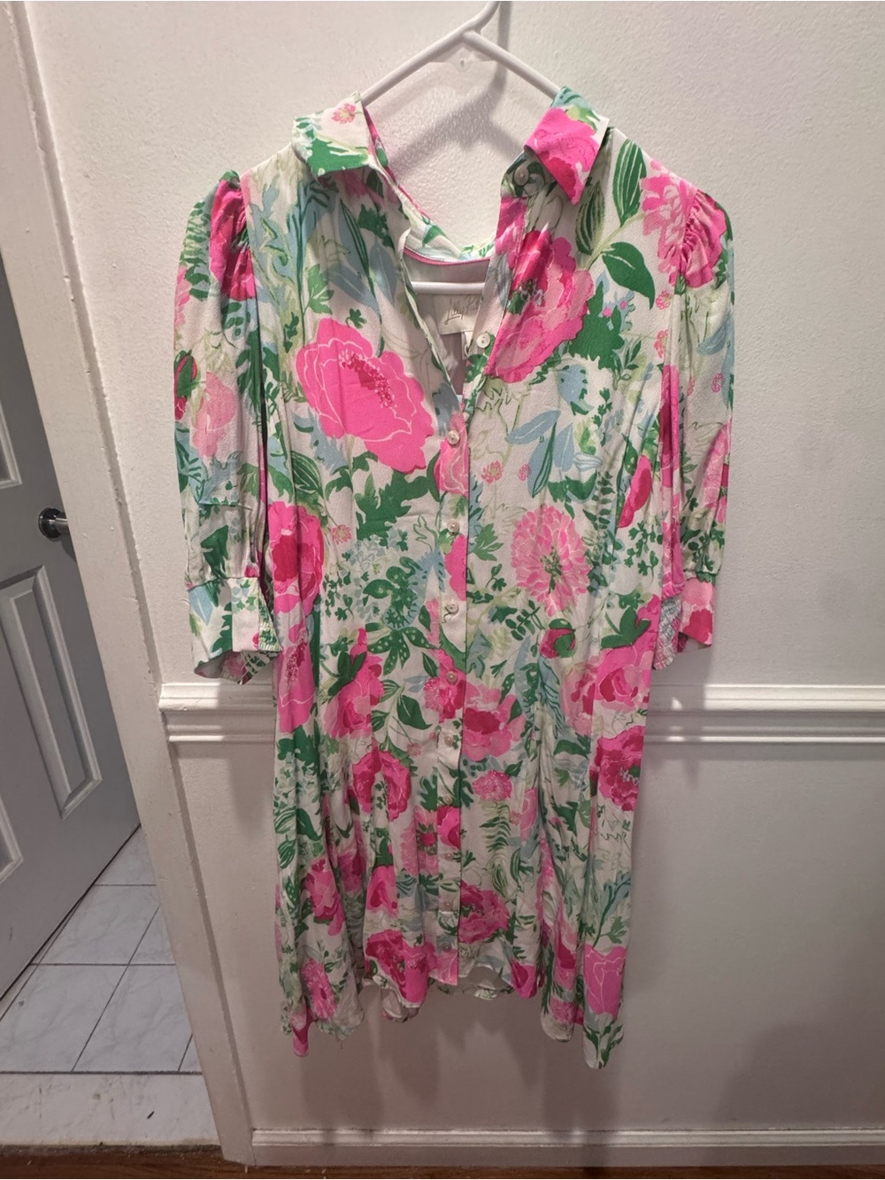 Larkyn Floral Elbow Sleeve Shirtdress